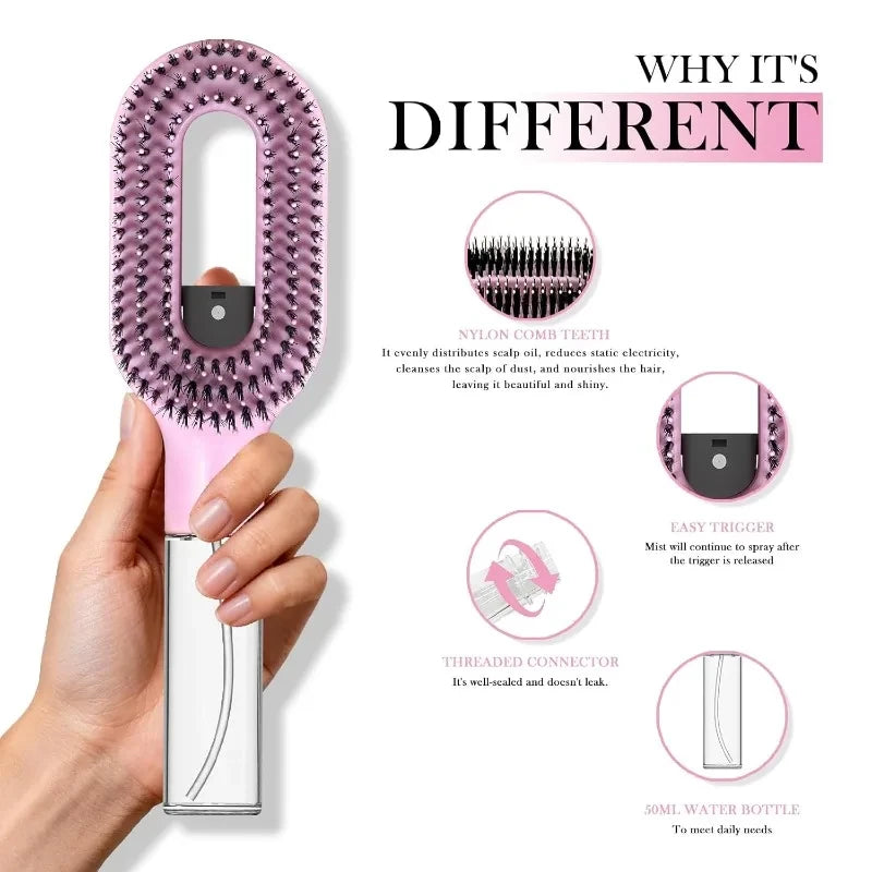 2-in-1 Mist & Detangle Hair Brush