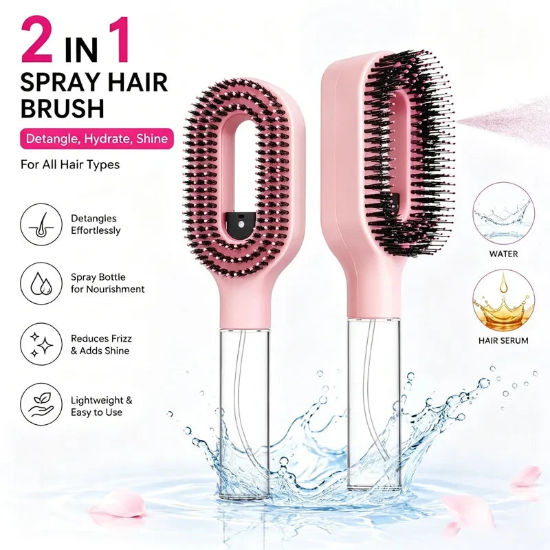 2-in-1 Mist & Detangle Hair Brush