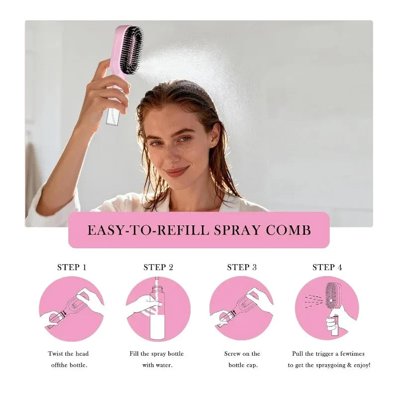 2-in-1 Mist & Detangle Hair Brush