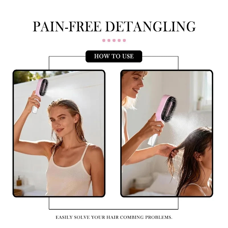 2-in-1 Mist & Detangle Hair Brush